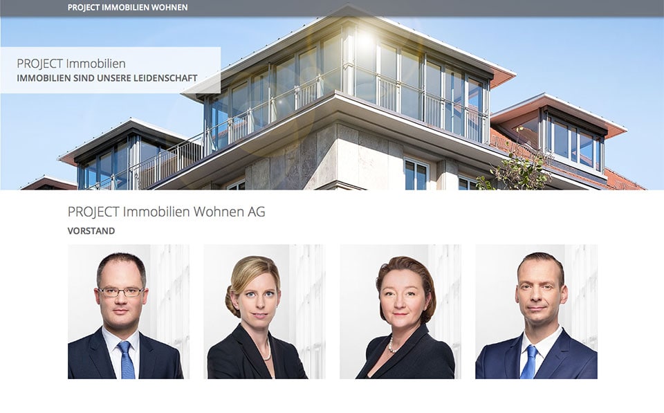 Business Portraits, Businessfotos,Businessfotografie für PROJECT Immobilien