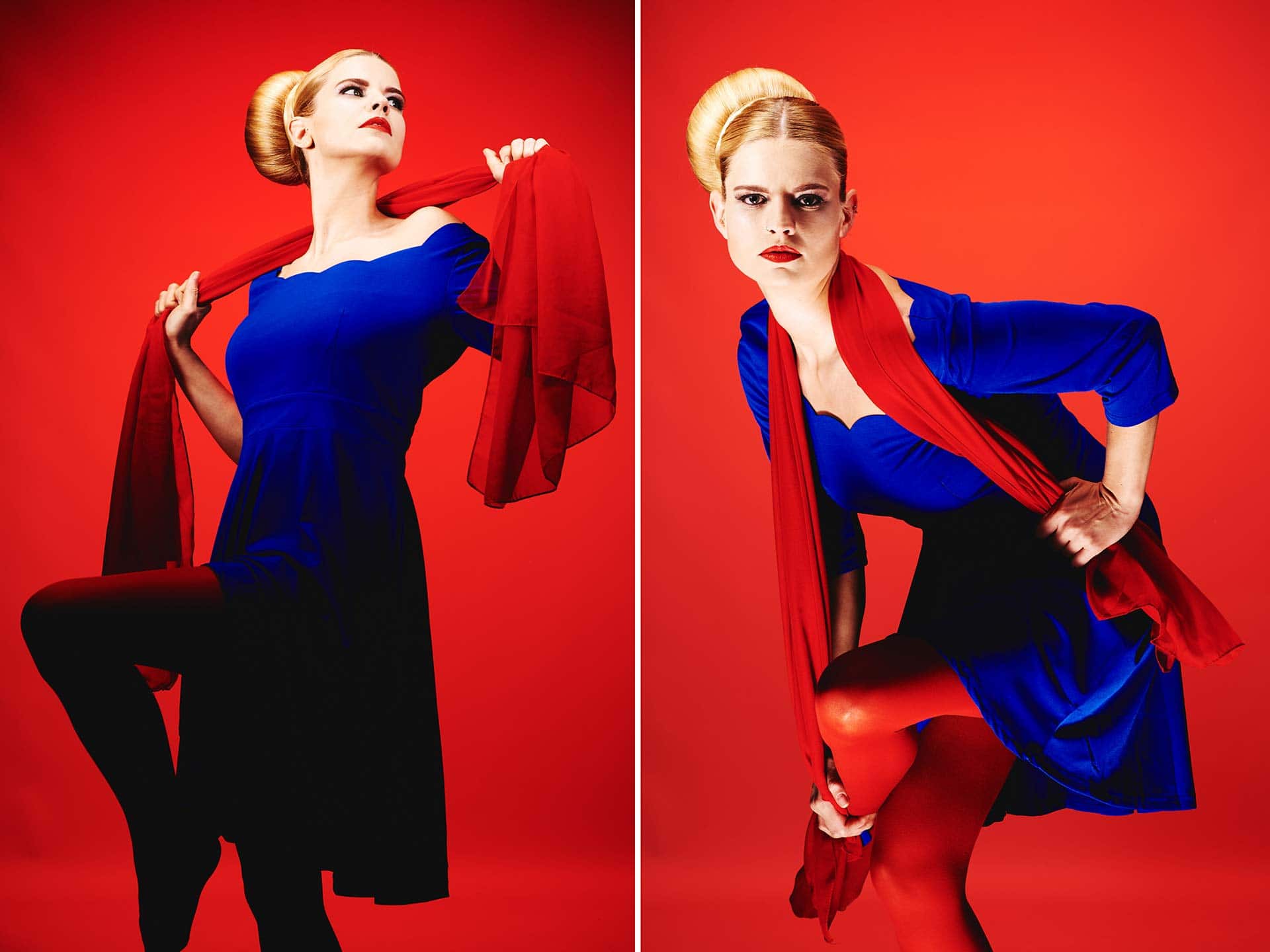 Fotograf Fürth, Color blocking Fotoshooting Make-up Artists School by Carola Hickl