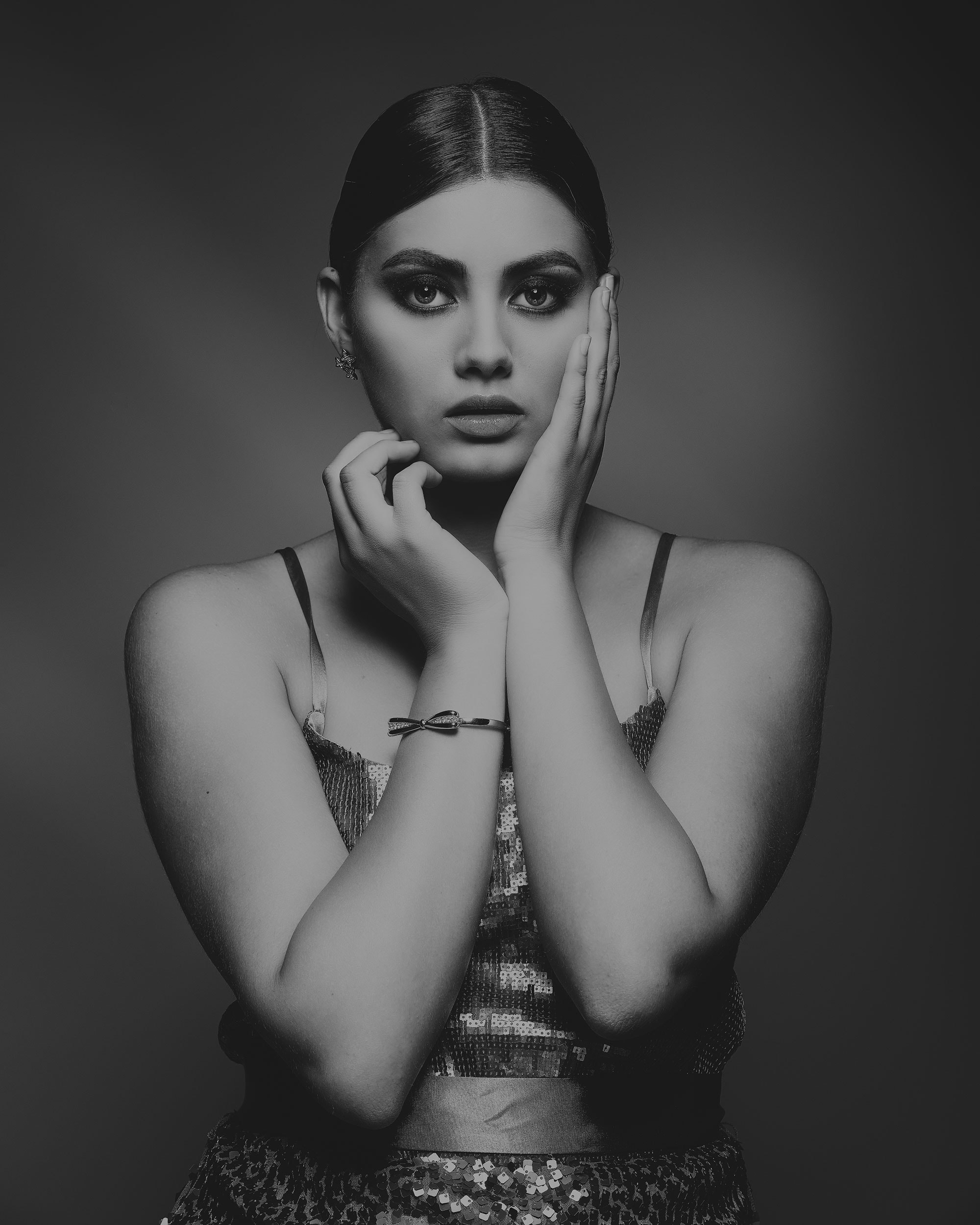 Fotograf Fürth, Schwarzweiss Fotoshooting Make-up Artist School by Carola Hickl