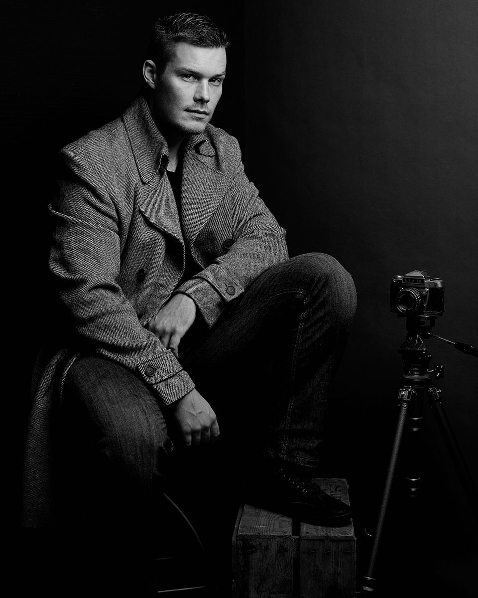 Schauspielerfotos im Studio, Männerportraits in Schwarzweiss, Fotograf Fürth