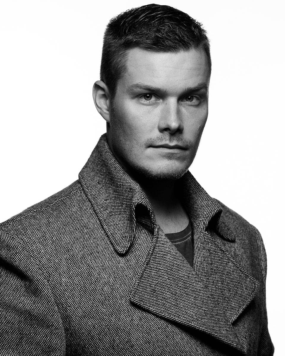 Schauspielerfotos im Studio, Männerportraits in Schwarzweiss, Fotograf Fürth