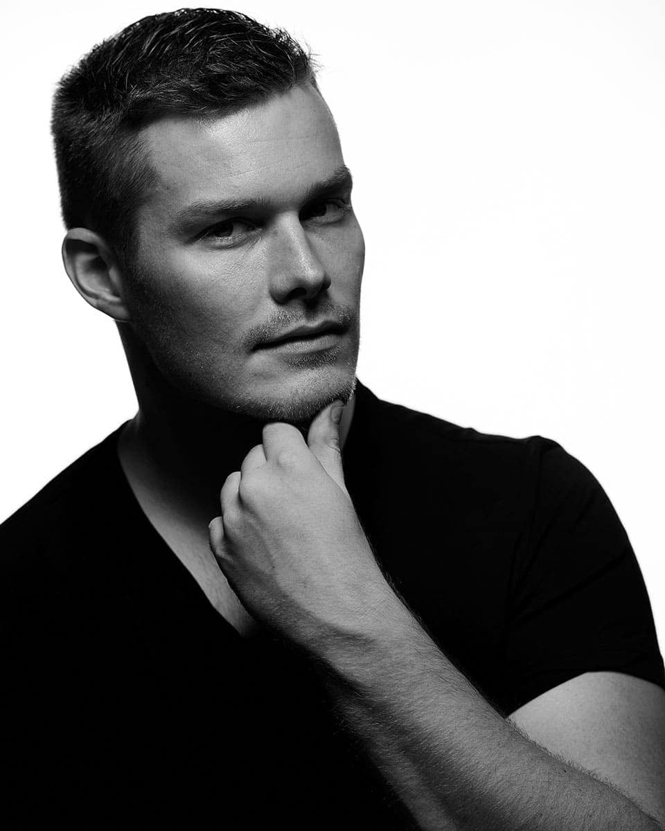 Schauspielerfotos im Studio, Männerportraits in Schwarzweiss, Fotograf Fürth