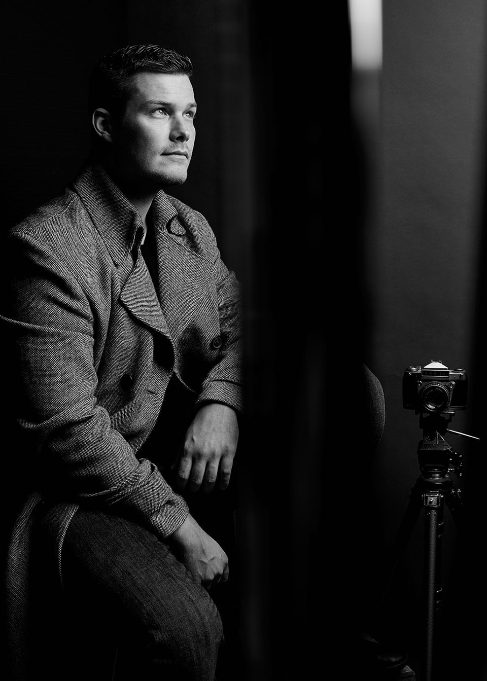 Schauspielerfotos im Studio, Männerportraits in Schwarzweiss, Fotograf Fürth