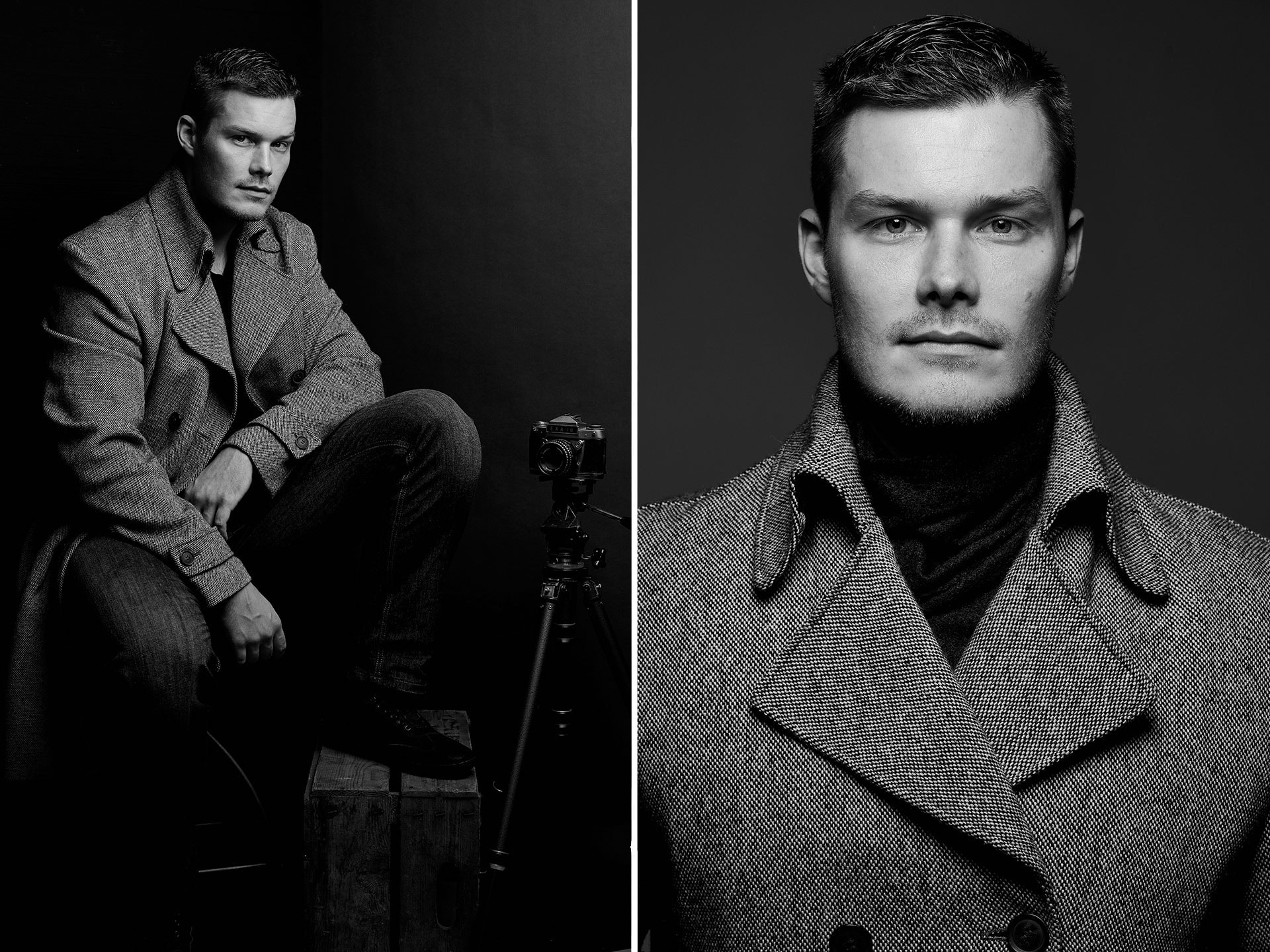 Künstlerportraits im Studio, Männerportraits in Schwarzweiss, Fotograf Fürth