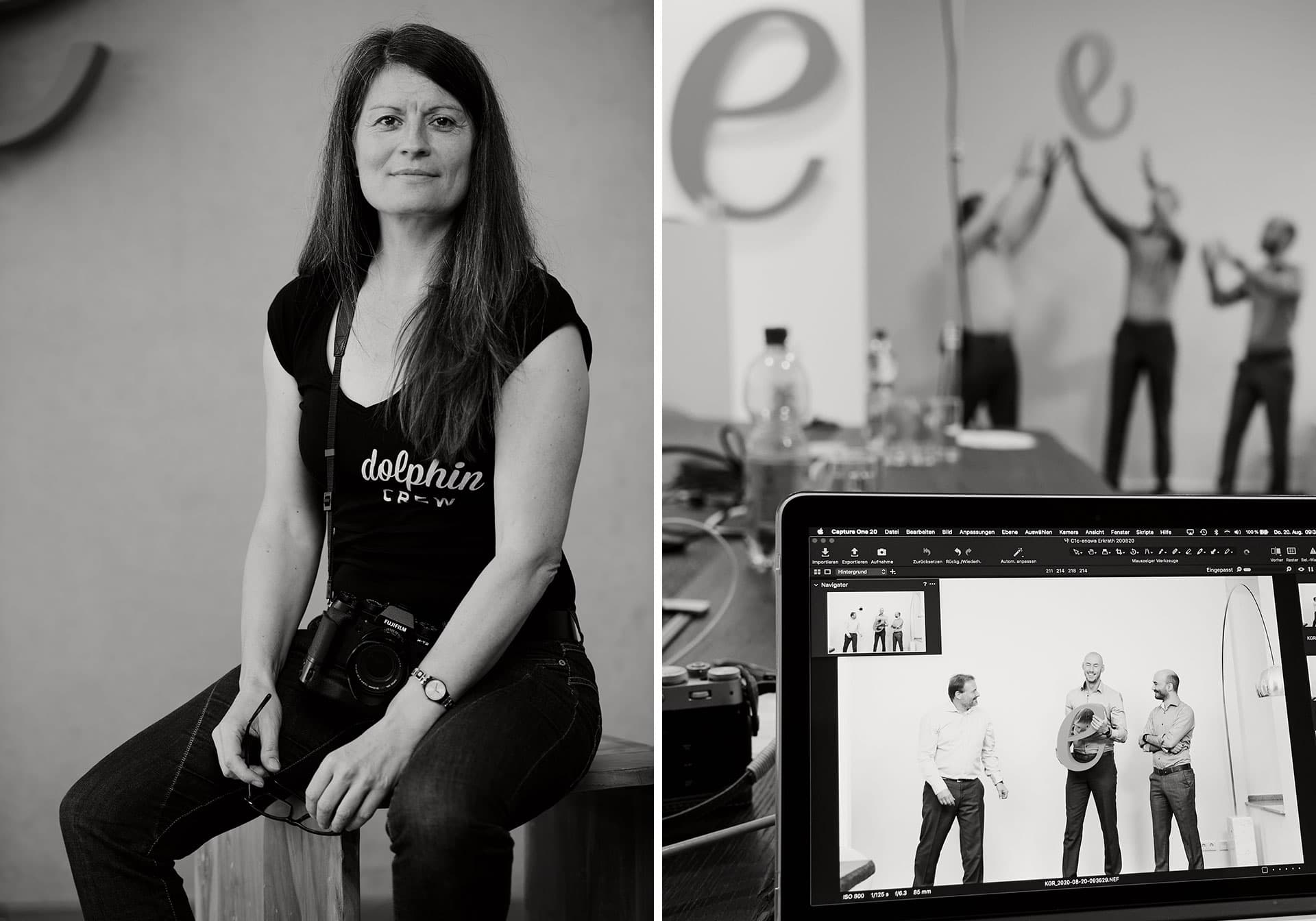 Fotograf Fürth, Making of beim Shooting für enowa Unternehmensberatung