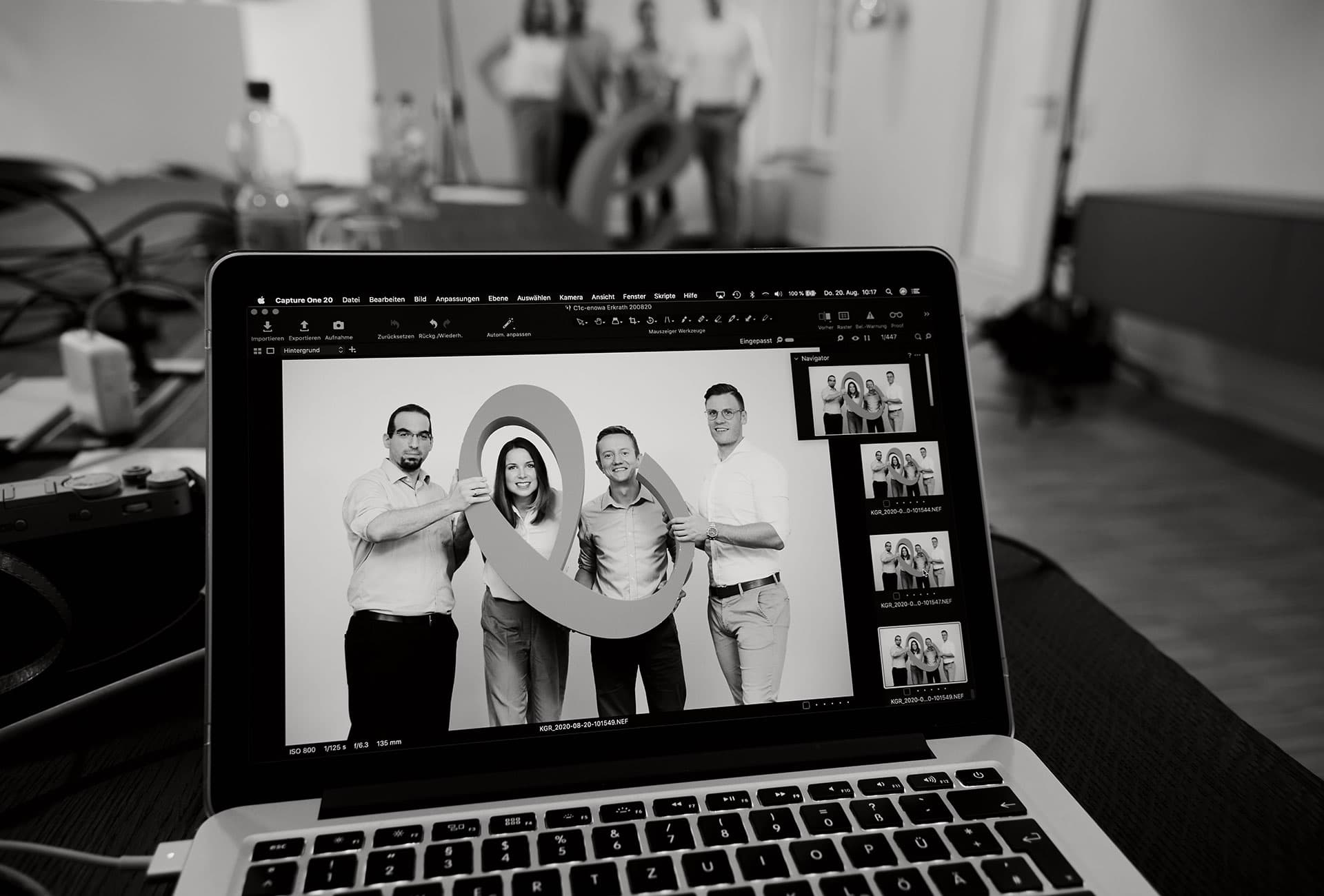 Fotograf Fürth, Making of beim Shooting für enowa Unternehmensberatung