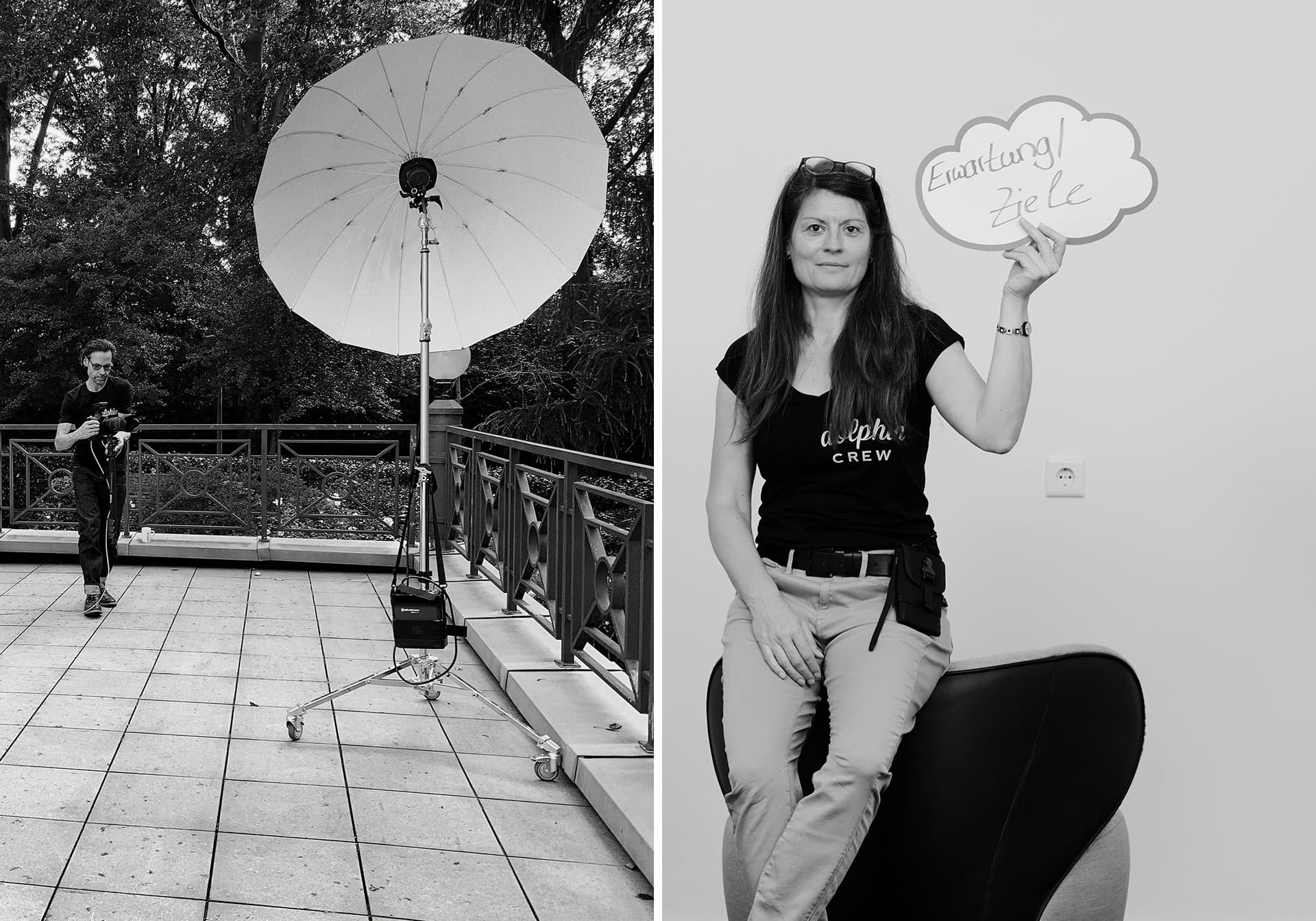 Fotograf Fürth, Making of beim Shooting für enowa Unternehmensberatung