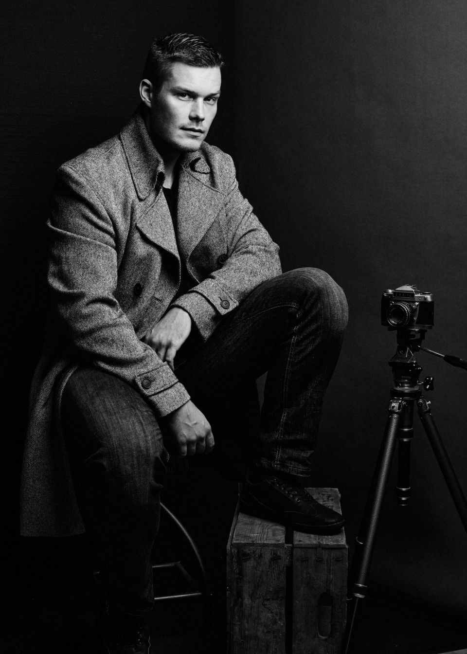 Schauspielerfotos im Studio, Männerportraits in Schwarzweiss, Fotograf Fürth