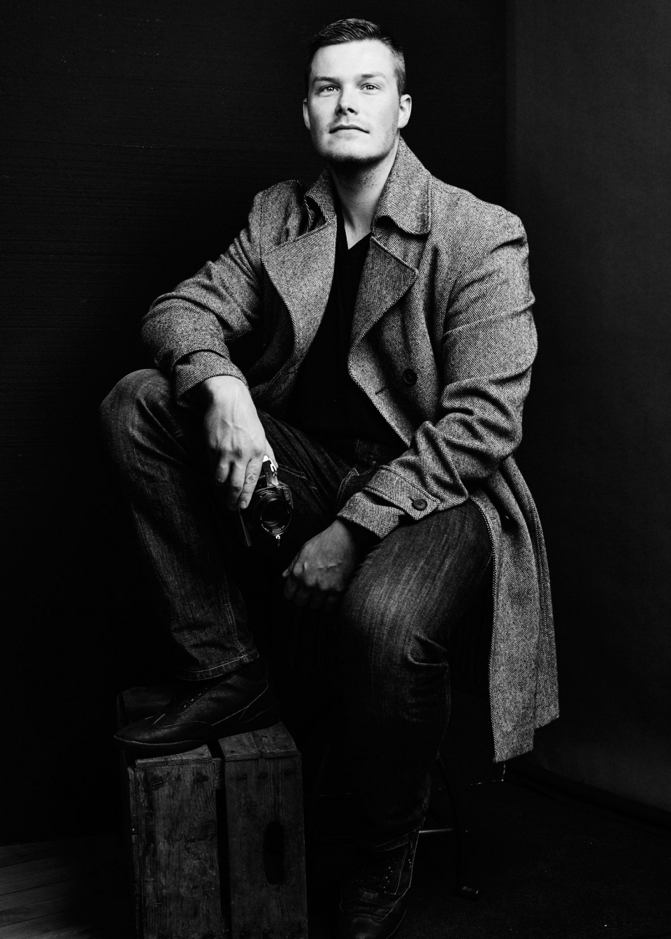 Schauspielerfotos im Studio, Männerportraits in Schwarzweiss, Fotograf Fürth